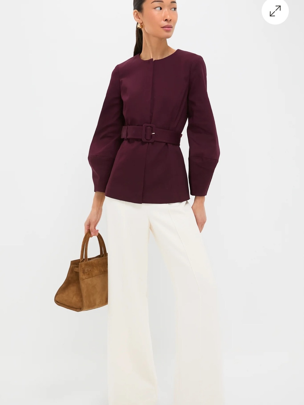 Tuckernuck Oxblood Long Sleeve Structured Rhoda Tunic Top NWT Size 4